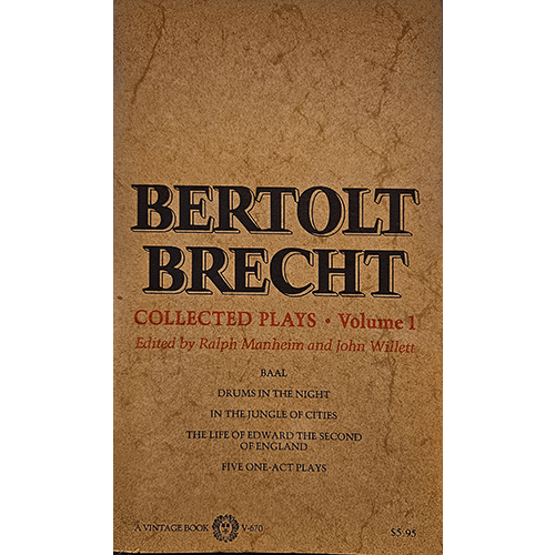 Bertolt Brecht Collected Plays Volume 1 – rare and collectible book from Deb’s Rare Books