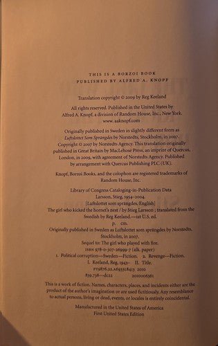 The Girl Who Kicked the Hornet’s Nest – rare, vintage, or collectible item from Deb’s Book Paradise