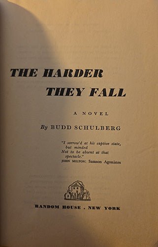 The Harder They Fall – rare, vintage, or collectible item from Deb’s Book Paradise