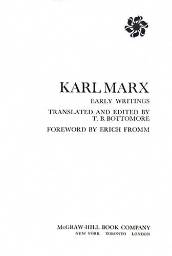 Karl Marx Early Writings – rare, vintage, or collectible item from Deb’s Book Paradise