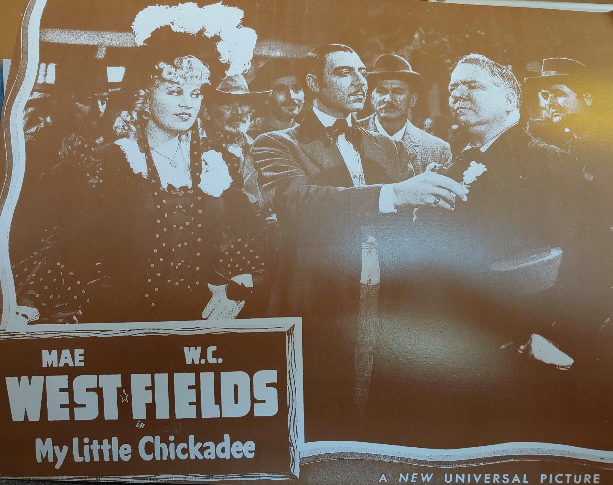 Nostalgic Mae West and WC Fields poster – rare and collectible book from Deb’s Rare Books