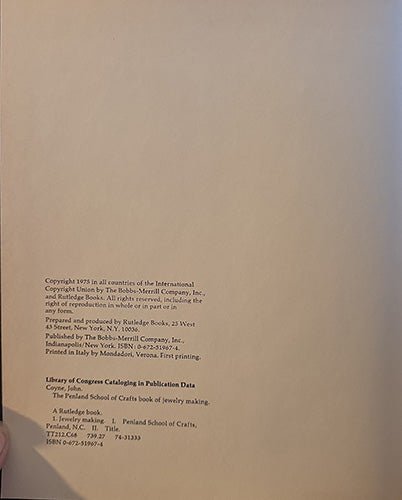 The Penland School of Crafts Book of Jewelry Making – rare, vintage, or collectible item from Deb’s Book Paradise