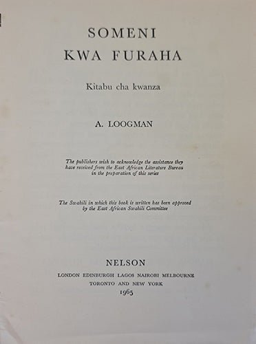 Someni Kwa Furaha (Nelson’s Swahili Readers) — Complete 4 - Volume Set – rare, vintage, or collectible item from Deb’s Book Paradise
