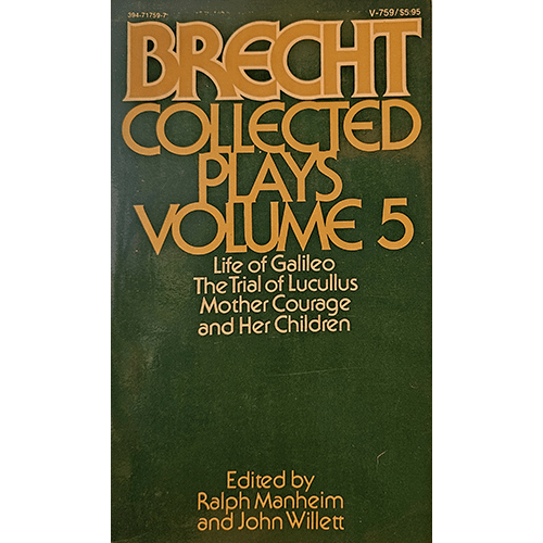 Bertolt Brecht Collected Plays Volume 5 – rare and collectible book from Deb’s Rare Books