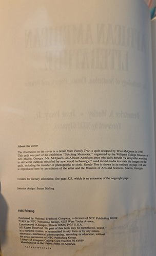 Copyright page showing the 1995 printing published by National Textbook Company