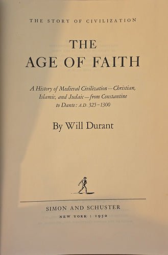 Will Durant — The Age of Faith – rare, vintage, or collectible item from Deb’s Book Paradise