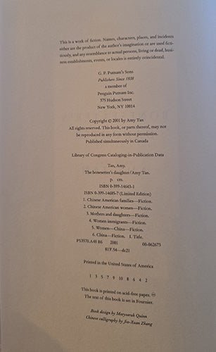 The Bonesetter’s Daughter – rare, vintage, or collectible item from Deb’s Book Paradise