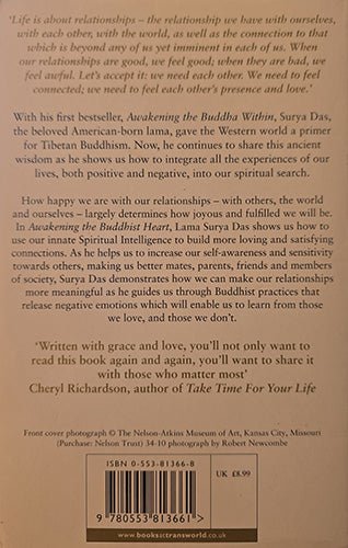 The back cover of a book featuring a brown background with white text containing book reviews, author Cheryl Richardson's name, ISBN 0-553-151360-3, and a barcode.