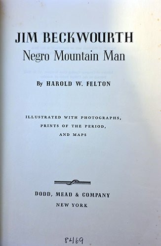 Jim Beckwourth: Negro Mountain Man – rare, vintage, or collectible item from Deb’s Book Paradise