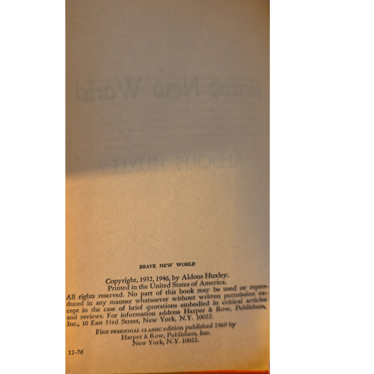 Brave New World by Aldous Huxley | Vintage Perma-Bound Hardcover