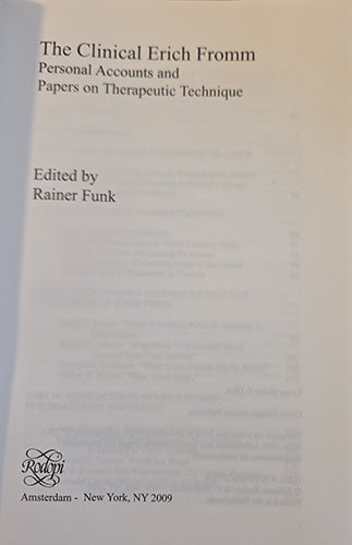 Title page showing editor Rainer Funk and Rodopi publisher information