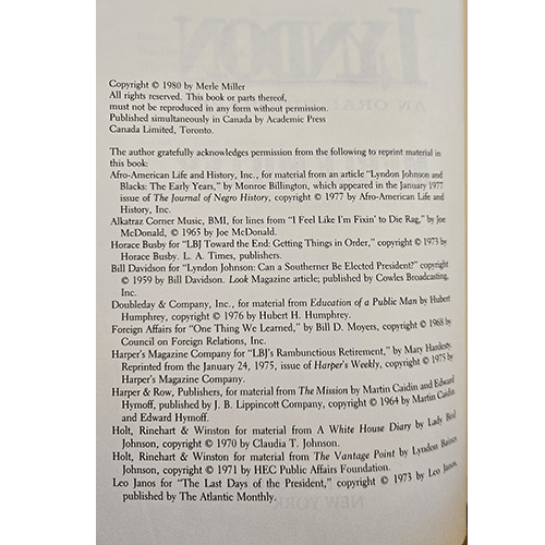 Lyndon – rare and collectible book from Deb’s Rare Books