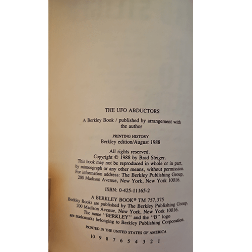 The UFO Abductors – rare and collectible book from Deb’s Rare Books