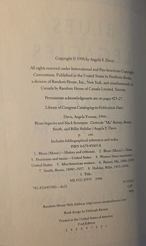 Blues Legacies and Black Feminism (First Edition, 1998) – rare, vintage, or collectible item from Deb’s Book Paradise