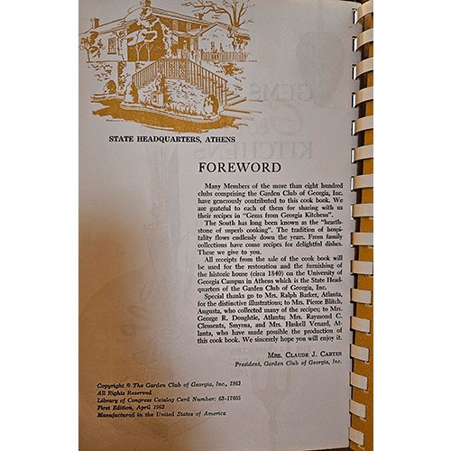 Gems from Georgia kitchens – rare and collectible book from Deb’s Rare Books