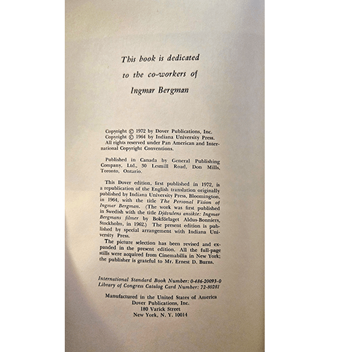 The Films of Ingmar Bergman: From Torment to All These Women. Paperback – June 1, 1972