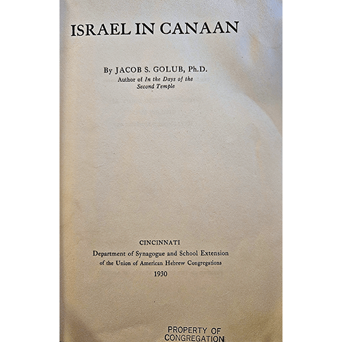 Israel in Canaan – rare and collectible book from Deb’s Rare Books