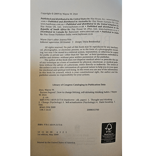 Excuses Begone! – rare and collectible book from Deb’s Rare Books