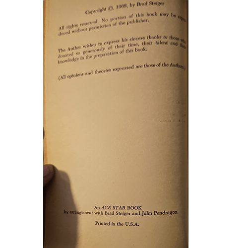 The Occult World of John Pendragon – rare and collectible book from Deb’s Rare Books