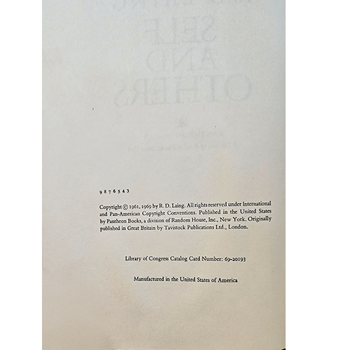 Self and Others – rare and collectible book from Deb’s Rare Books