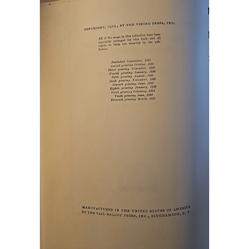 The Book of American Negro Spirituals – rare and collectible book from Deb’s Rare Books