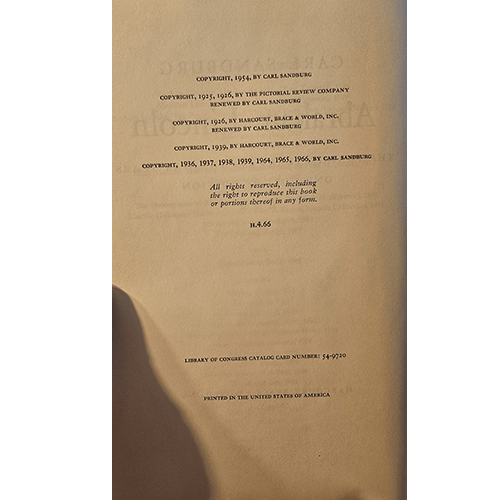 Abraham Lincoln The Prairie Years and the war years – rare and collectible book from Deb’s Rare Books