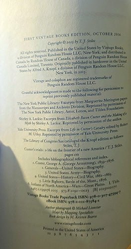 Custer’s Trials: A Life on the Frontier of a New America — T.J. Stiles (2016 First Vintage Books Edition) – rare, vintage, or collectible item from Deb’s Book Paradise