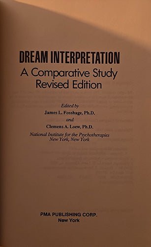Dream Interpretation title page Fosshage Loew revised edition