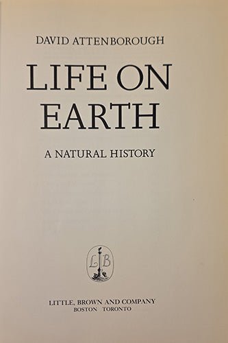 Life on Earth title page First American Edition