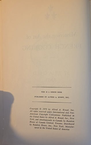 Copyright page showing Alfred A. Knopf Borzoi Books imprint, 1970.