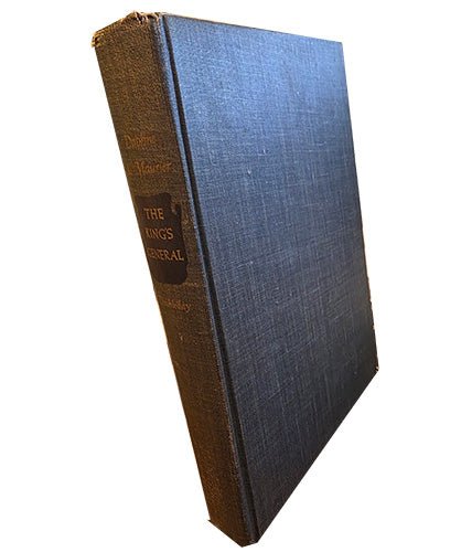 Original blue cloth binding of The King’s General by Daphne du Maurier showing spine lettering and overall condition.