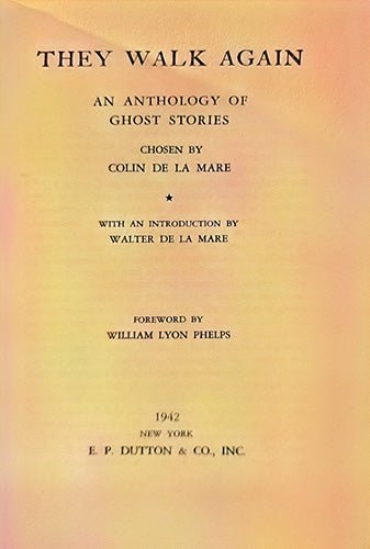 They Walk Again: An Anthology of Ghost Stories – rare, vintage, or collectible item from Deb’s Book Paradise