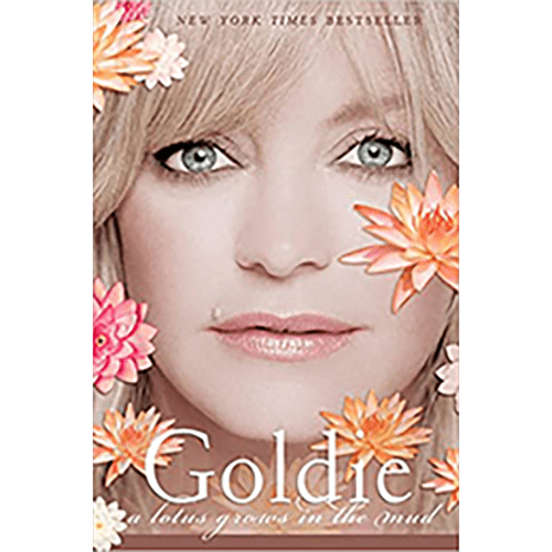 The cover features Goldie Hawn's radiant smile against a soft, golden-hued background, embodying warmth and optimism, with the title in elegant script.