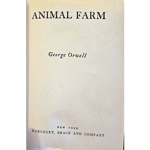 Animal Farm First Edition George Orwell – rare and collectible book from Deb’s Rare Books