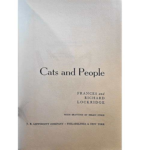 Cat and People – rare and collectible book from Deb’s Rare Books