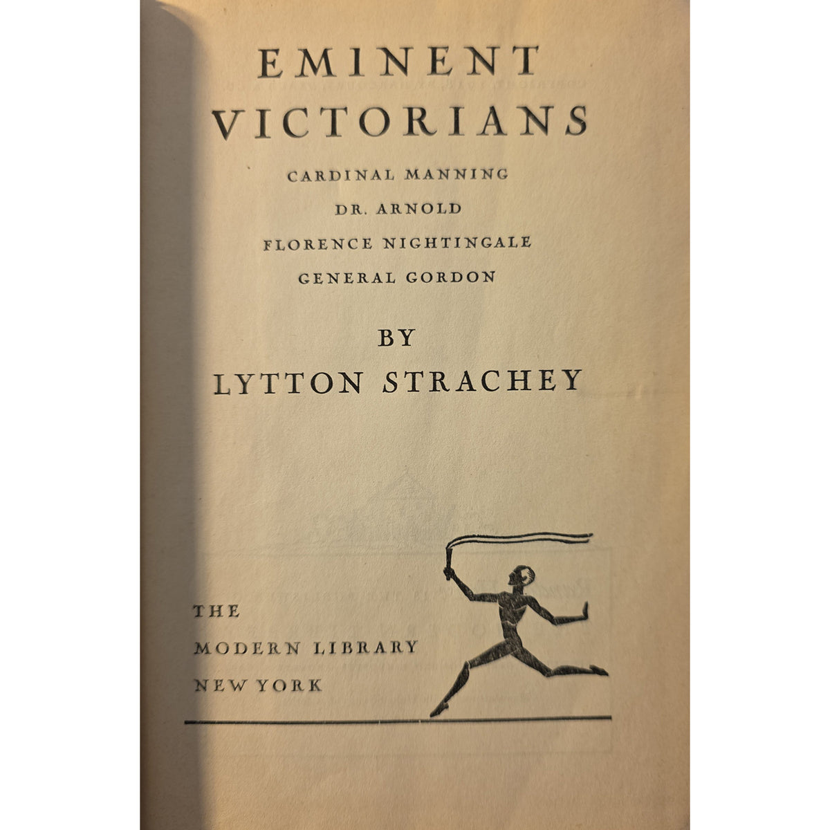 half title of eminent victorians.