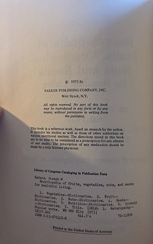 Copyright page showing Parker Publishing Company, Inc., 1973.