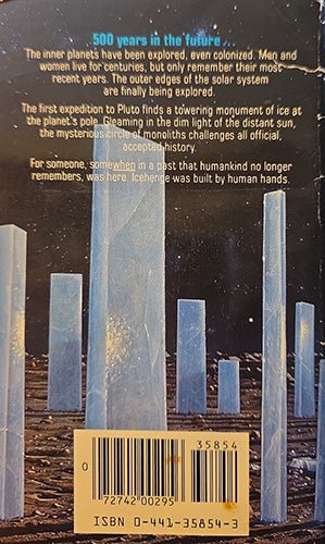 Back cover of a book titled '500 years in the future.