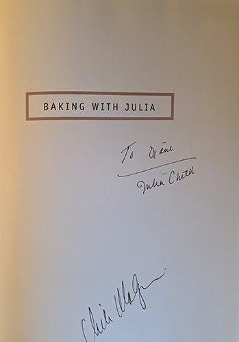 Baking With Julia — First Edition, Signed by Julia Child & Chris Hegedus – rare, vintage, or collectible item from Deb’s Book Paradise