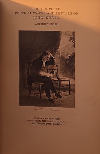 John Keats – The Complete Poetical Works and Letters – rare, vintage, or collectible item from Deb’s Book Paradise