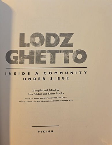 Lódz Ghetto: Inside a Community Under Siege – rare, vintage, or collectible item from Deb’s Book Paradise