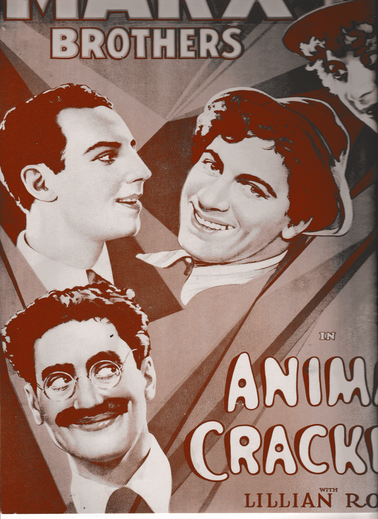Marx Brothers in Animal Crackers poster – rare and collectible book from Deb’s Rare Books