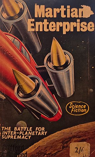 Front cover of Martian Enterprise by Clifford C. Reed, vintage 1960 Digit Books British science fiction paperback.