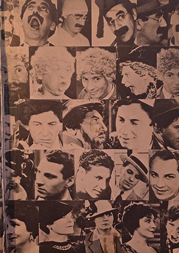 Frontispiece collage featuring multiple black-and-white portraits of classic Hollywood actors in The Marx Brothers at the Movies.