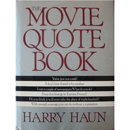 The Movie quote book- Harry Haun-hardover Silver with large maroon letters.