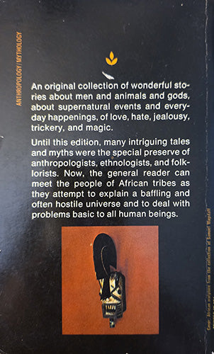 Back cover of African Myths & Tales, Dell Laurel Edition, 1971.