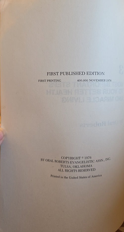 Oral Roberts: Better Health and Miracle Living – rare, vintage, or collectible item from Deb’s Book Paradise