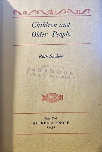 Children and Older People by Ruth Suckow – rare, vintage, or collectible item from Deb’s Book Paradise