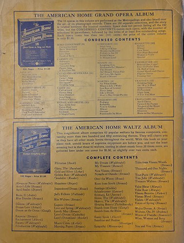 Back cover of a vintage album with text and album details.