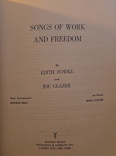 Songs of Work and Freedom – rare, vintage, or collectible item from Deb’s Book Paradise